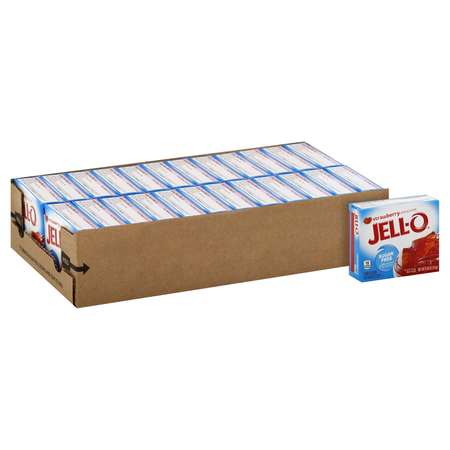 Jell-O Sugar Free Gelatin Strawberry .3 oz., PK24 -  10043000201401